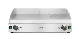 Stekpanna 1/3 räfflad, HENDI, Profi Line, 2/3 platt, 1/3 räfflad, 230V/3500W, 697x474x(H)241mm