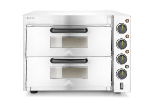 Dubbeldäckad pizzaugn 3000W, HENDI, Silver, 230V/3000W, 580x560x(H)435mm