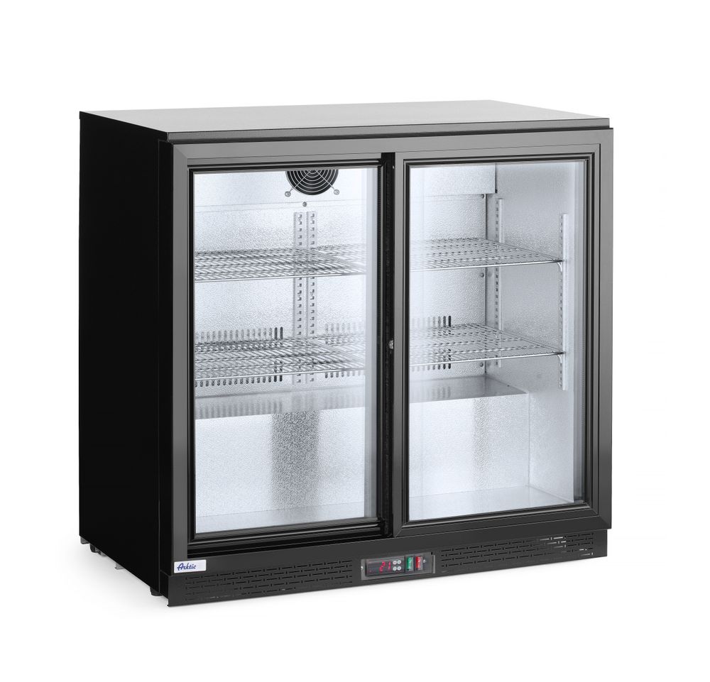 Kylskåp med barfunktion och dubbla skjutdörrar, Arktic, 158L, Svart, 220-240V/160W, 900x520x(H)865mm - Bild 2