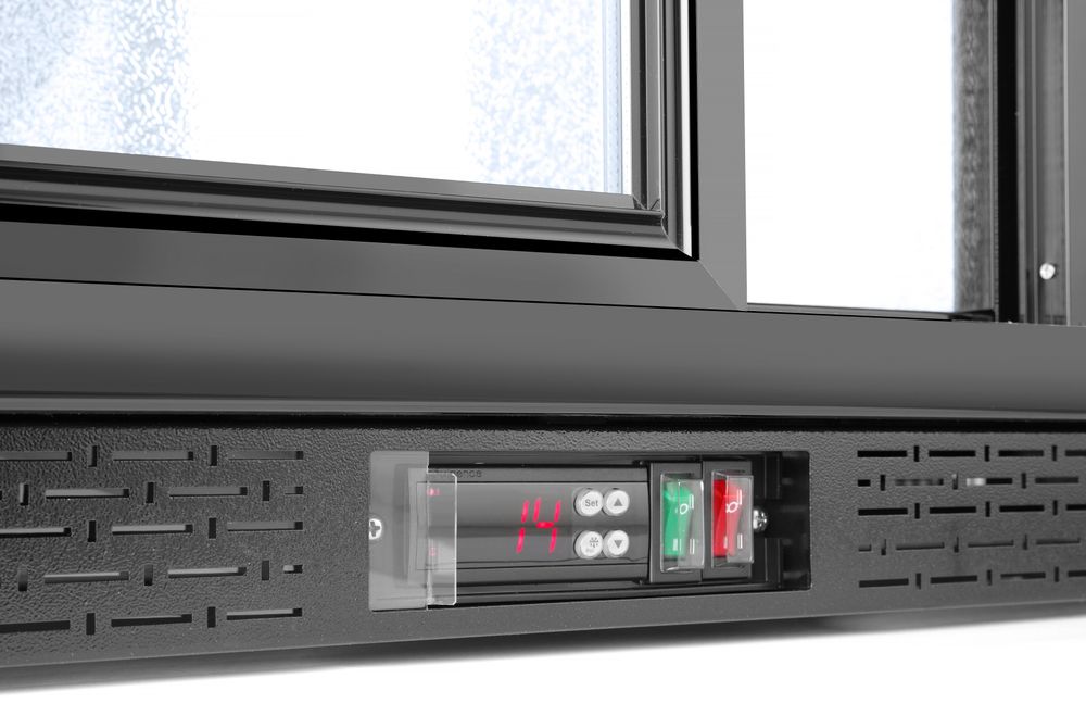 Kylskåp med barfunktion och dubbla skjutdörrar, Arktic, 158L, Svart, 220-240V/160W, 900x520x(H)865mm - Bild 4