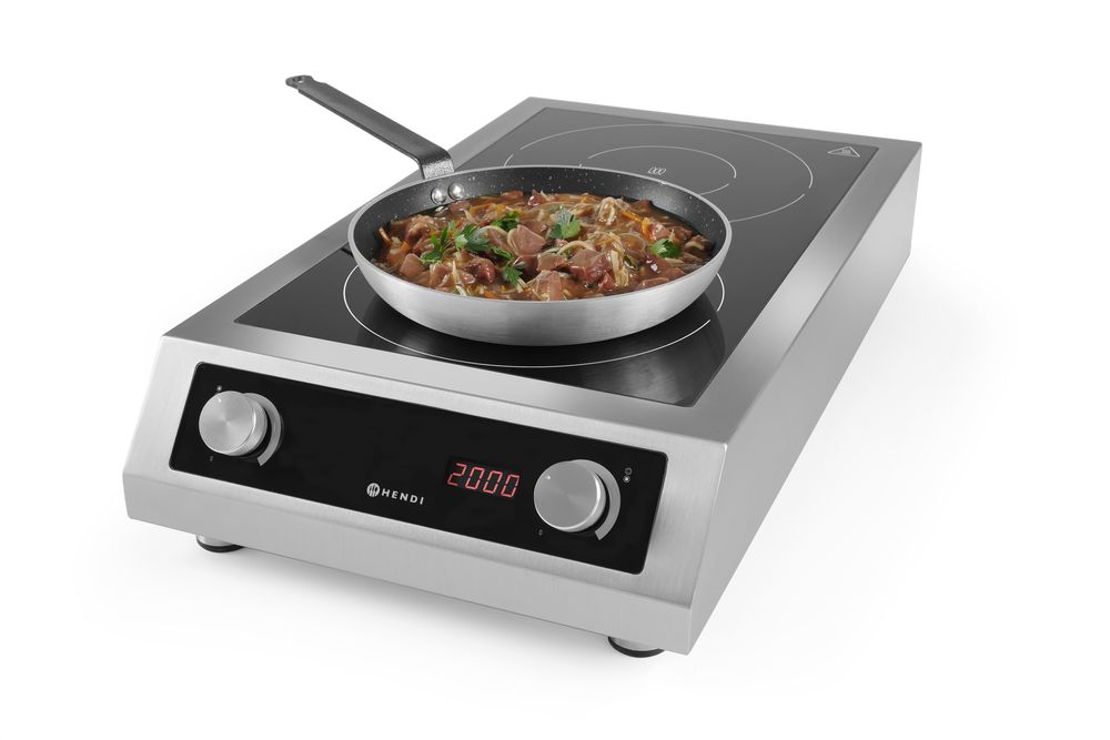 Induktionsspis modell 7000, HENDI, Profi Line, 400V/7000W, 405x700x(H)145mm - Bild 3
