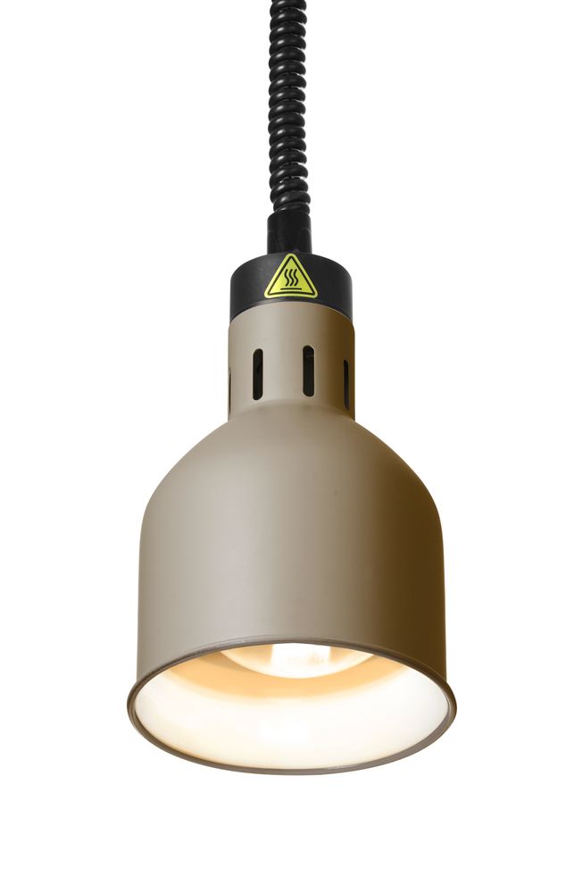 Cylindrisk värmelampa med stigande och sänkbar vinkel, HENDI, Beige, 230V/250W, Ø175x(H)250mm - Bild 4