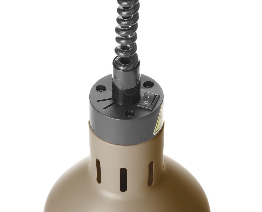 Cylindrisk värmelampa med stigande och sänkbar vinkel, HENDI, Beige, 230V/250W, Ø175x(H)250mm - Bild 3