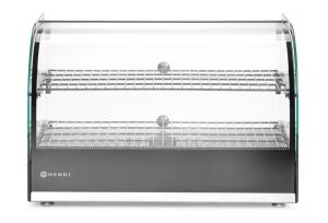Uppvärmd bänkdisplay två nivåer, HENDI, dubbel nivå, svart, 220-240V/800W, 554x376x(H)376mm