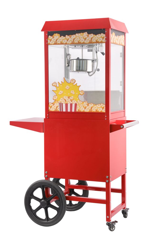 Popcornmaskin med vagn, HENDI, Röd, 220-240V/1155W, 940x510x(H)1553mm - Bild 3