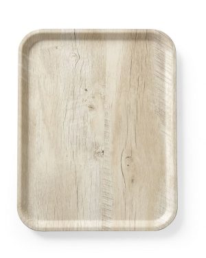 Serveringsbricka med melaminlaminat, halkfri, med trädesign, AmerBox, Wood light, 330x430mm