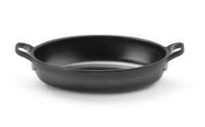 Mini oval panna Little Chef, Fine Dine, Svart, 155x80x(H)37mm