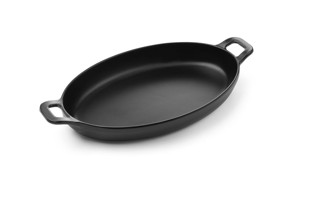 Mini oval panna Little Chef, Fine Dine, Svart, 263x140x(H)37mm