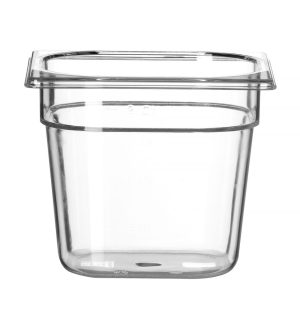 Behållare GN 1/6 polykarbonat, HENDI, Profi Line, GN 1/6, 2,4L, Transparent, 176x162x(H)150mm