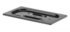 Lock till GN-behållare svart polykarbonat, HENDI, GN 1/4, Svart, 265x162mm