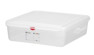 GN 1/1-behållare, polypropen, HENDI, GN 1/1, 8 l, transparent, 530 x 325 x (H) 65 mm, rektangulär
