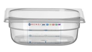 Behållare GN 1/6 HACCP, HENDI, GN 1/6, 1L, Transparent, 176x162x(H)65mm