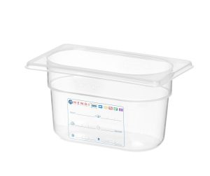Behållare GN 1/9 HACCP, HENDI, GN 1/9, 0,9L, Transparent, 176x108x(H)100mm